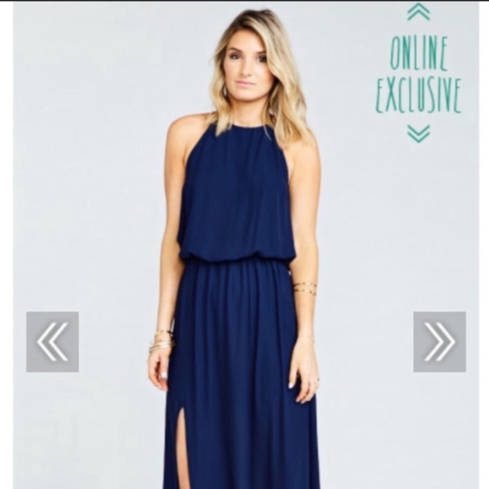 NWT Show Me Your Mumu Heather Halter Navy